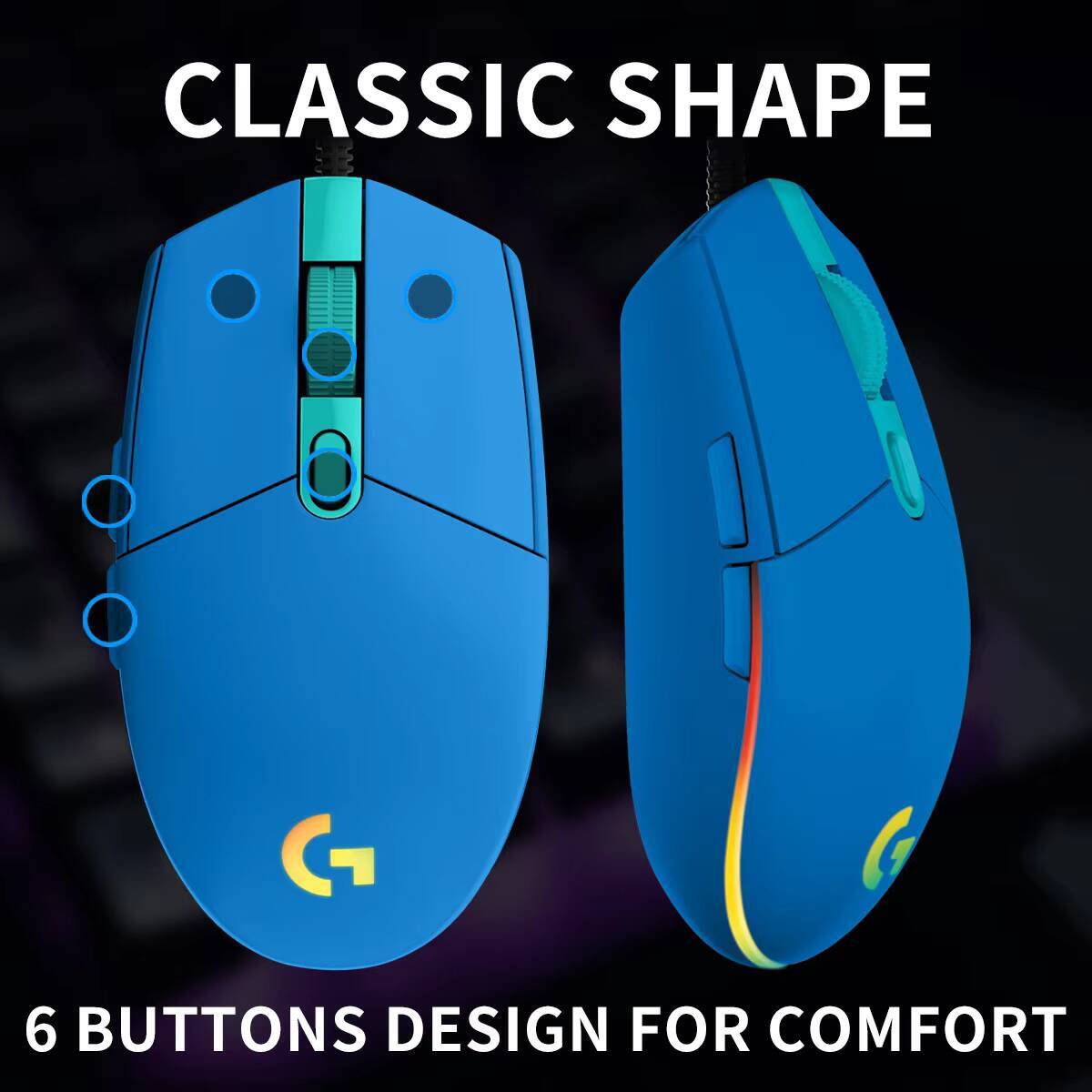 ロジクール G203 LIGHTSYNC ゲーミングマウス  - Logitech Mouse G203 のレビューと価格
